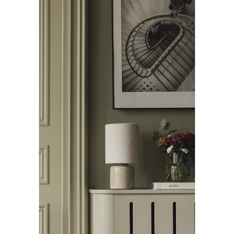 Beżowa lampa stołowa japandi boucle Florian 39cm Globen Lighting